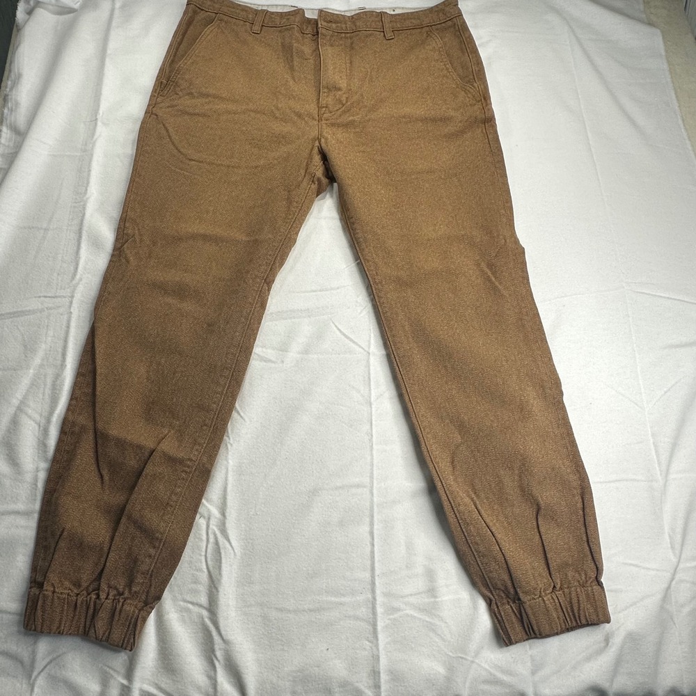 Levi Strauss & Co Mens Brown Cotton Elastic Cuff Jogger Pants 36x32 194950016